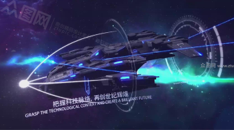 震撼星空粒子光线公司企业年会盛典视频-众图网