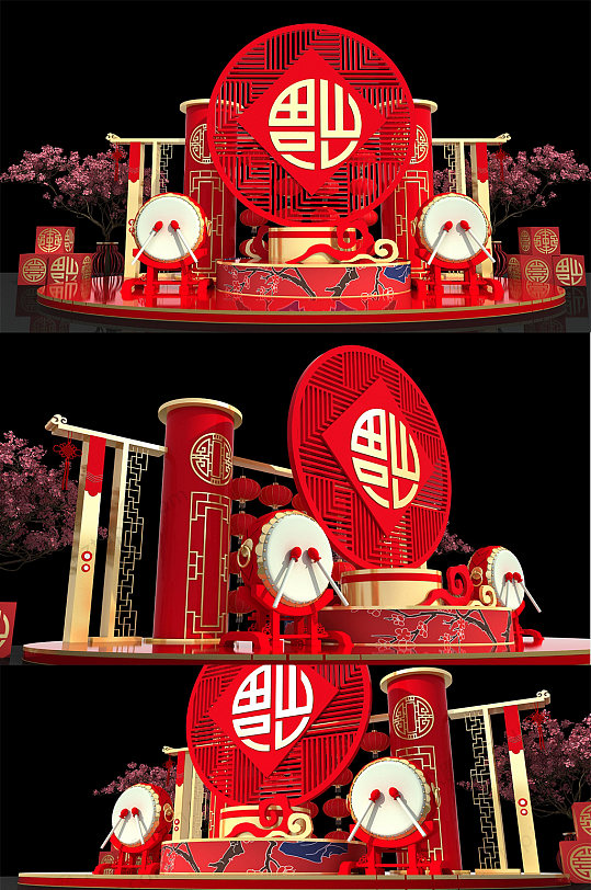 大气中国风春节装饰美陈设计