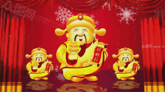 新年财神报喜晚会LED视频-众图网