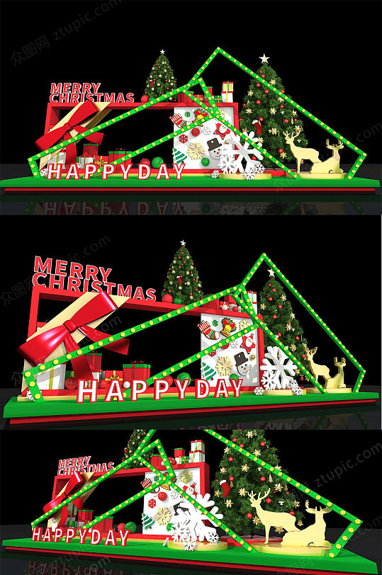 圣诞节礼盒商场美称DP设计-众图网