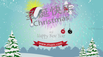 温馨美好MG动画圣诞祝福模板-众图网