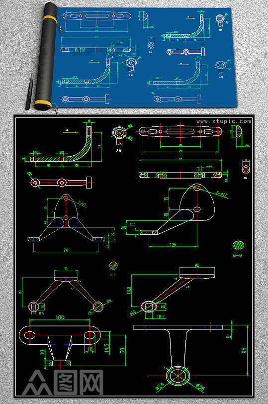 2019室内玻璃CAD素材-众图网