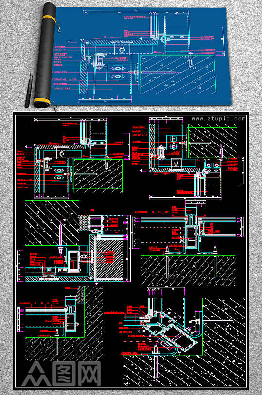 最全幕墙节点CAD素材-众图网