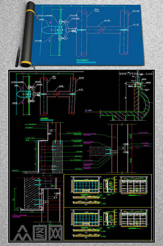 2019幕墙节点CAD素材-众图网
