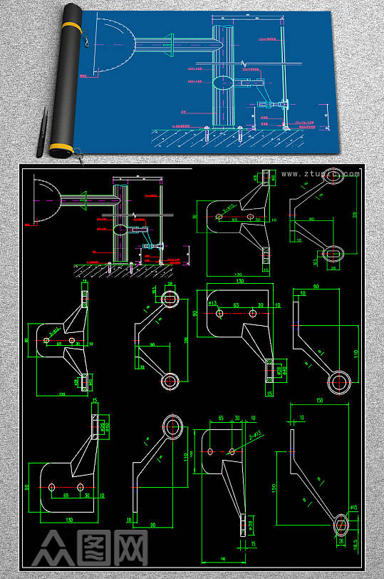 2019幕墙节点CAD大样-众图网