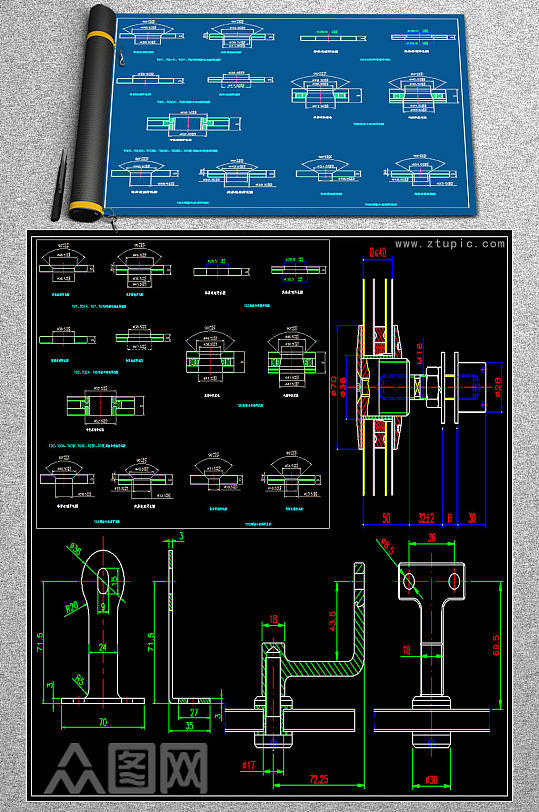 最全幕墙节点CAD大样.-众图网