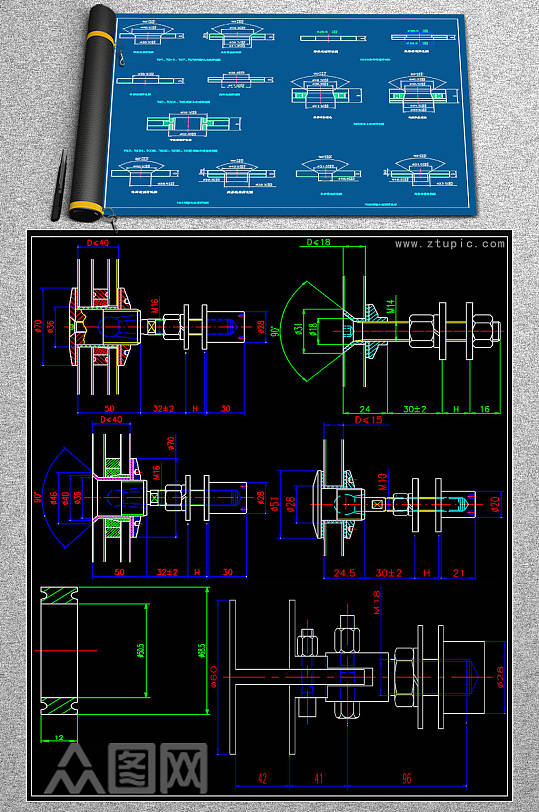 2019幕墙节点CAD图库.-众图网