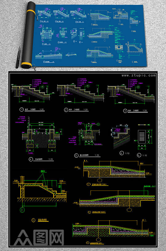 新款坡道CAD施工图