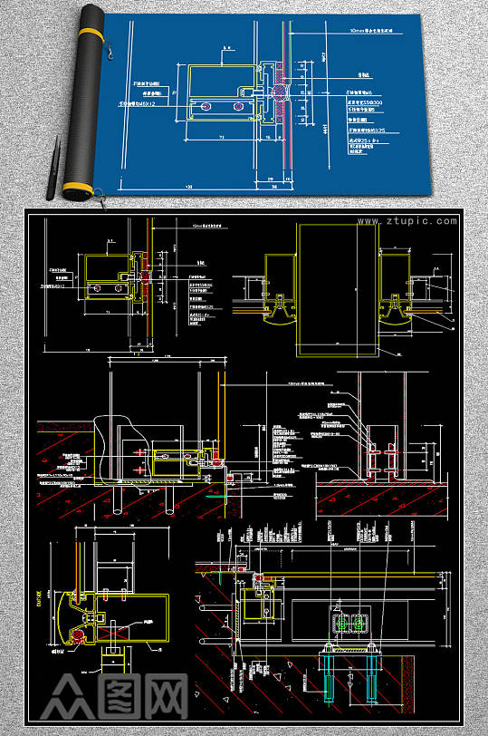 2019最全幕墙节点CAD素材-众图网