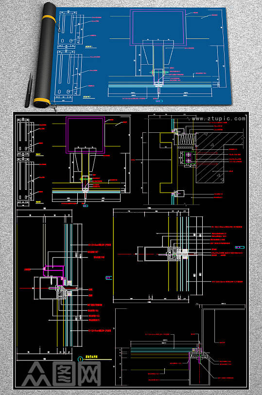 最全幕墙节点CAD素材-众图网