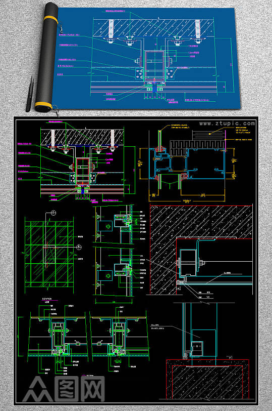 2019原创幕墙CAD素材-众图网