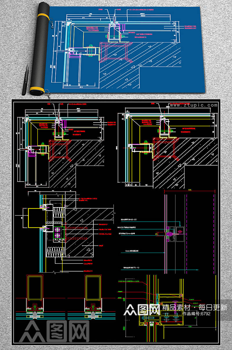 原创幕墙CAD图库素材