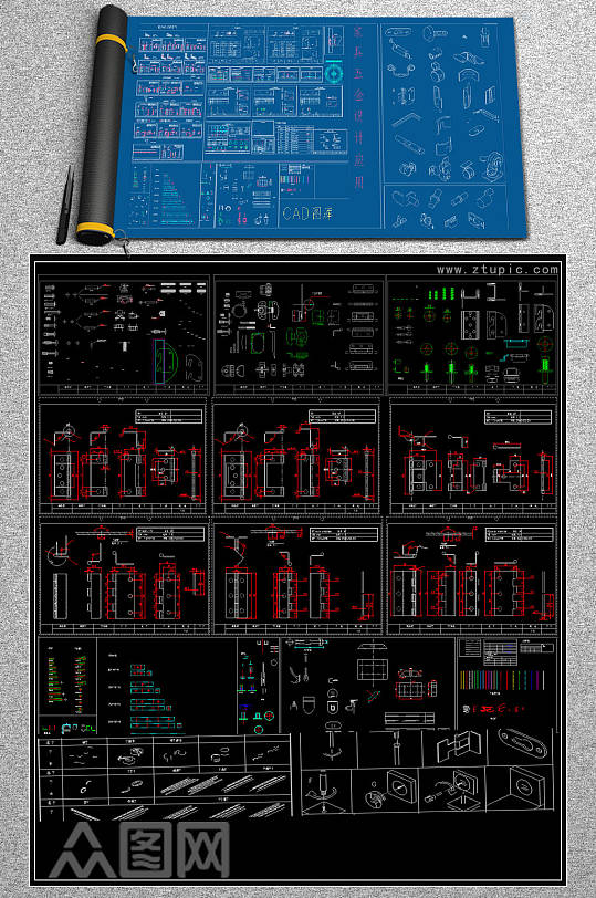 全套家具五金CAD模块