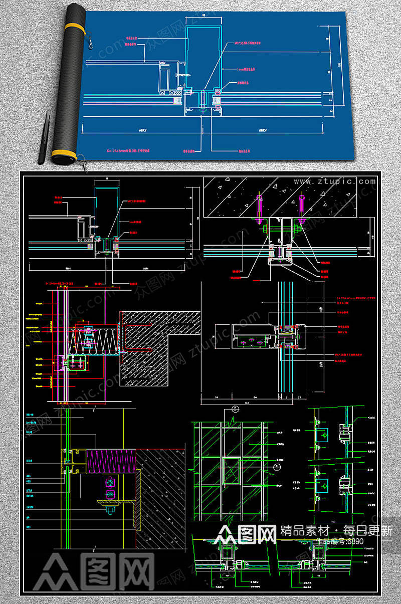 全套幕墙节点CAD集合素材