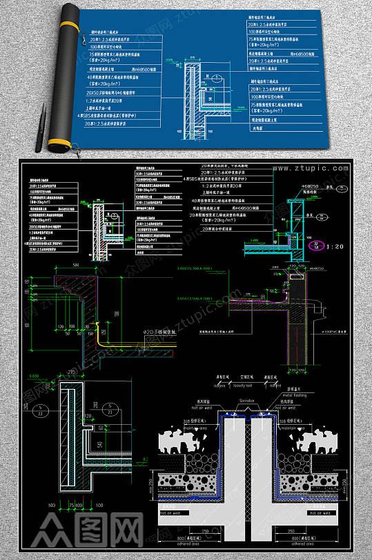 地面变形缝CAD图集.-众图网