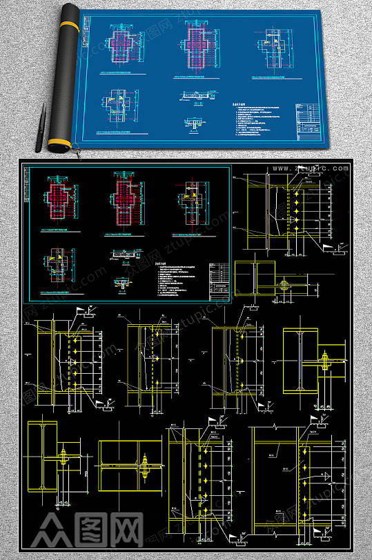 各类节点构造详图CAD素材-众图网