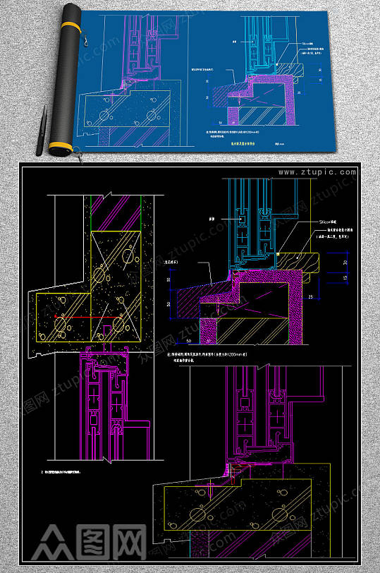 最新水板CAD详图-众图网