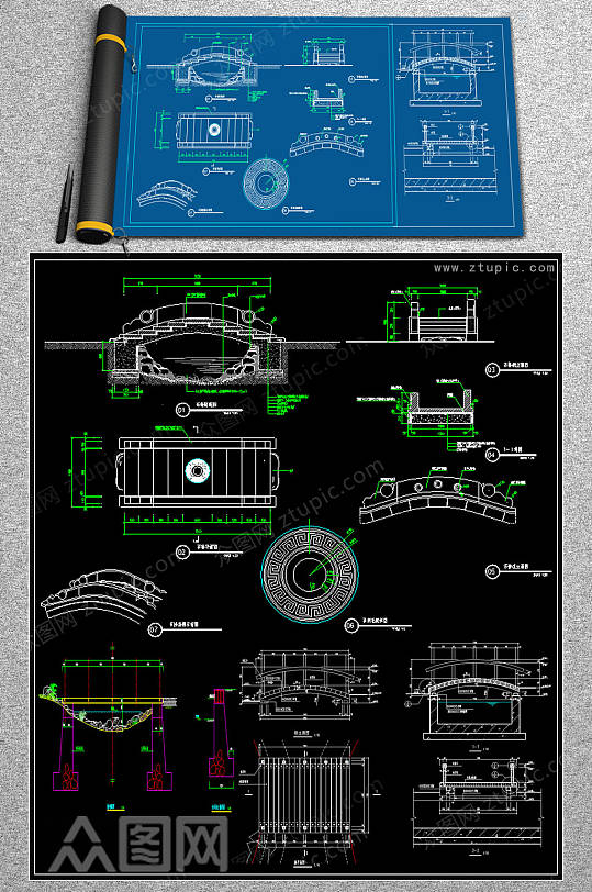 原创小桥CAD详图-众图网