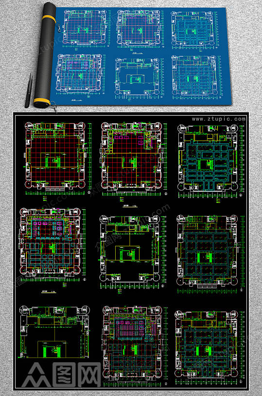 最新建筑CAD平面图-众图网