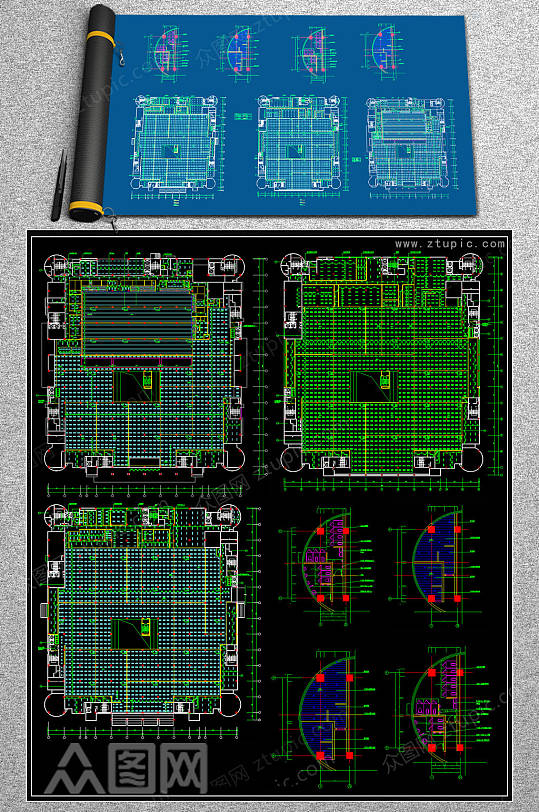 最全天面CAD详图-众图网