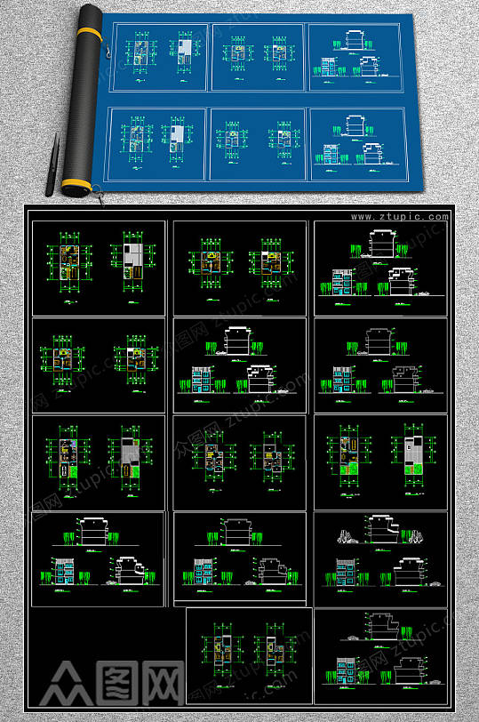 2019别墅CAD设计图-众图网