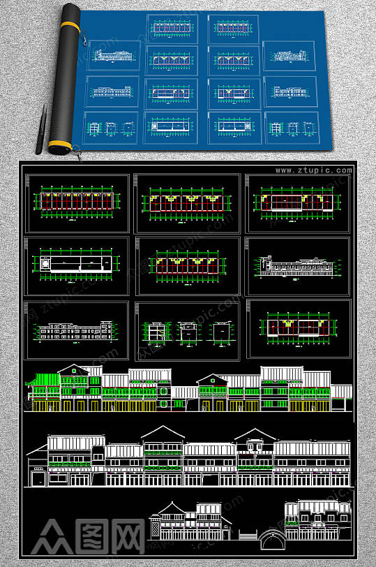 新款建筑CAD素材-众图网