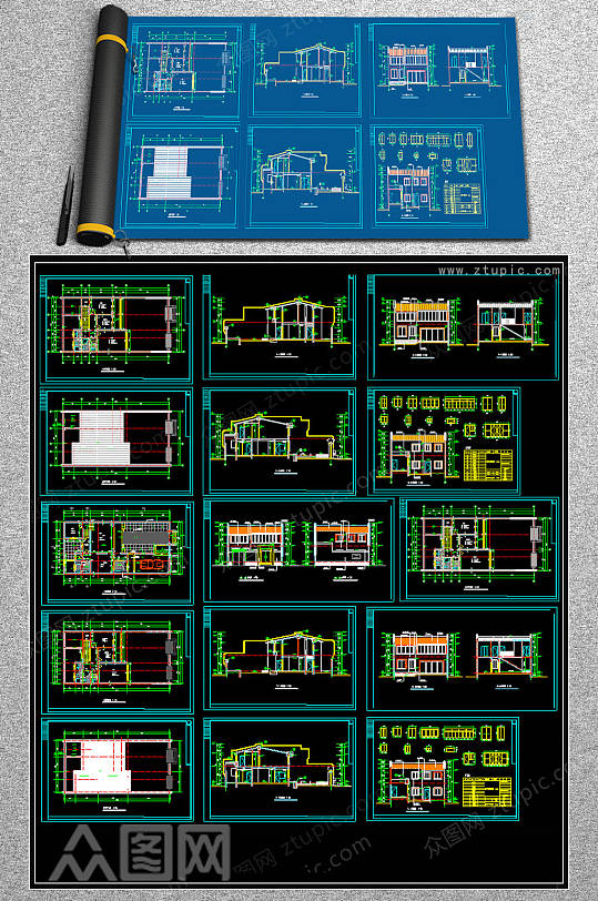 精品院落CAD大全-众图网