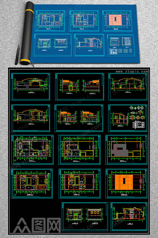 最新院落CAD设计图-众图网