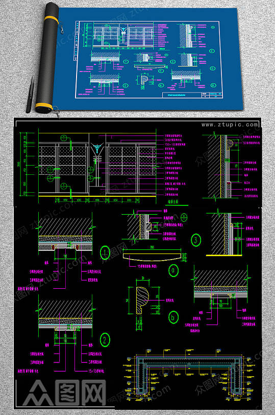 最新软包CAD模板-众图网