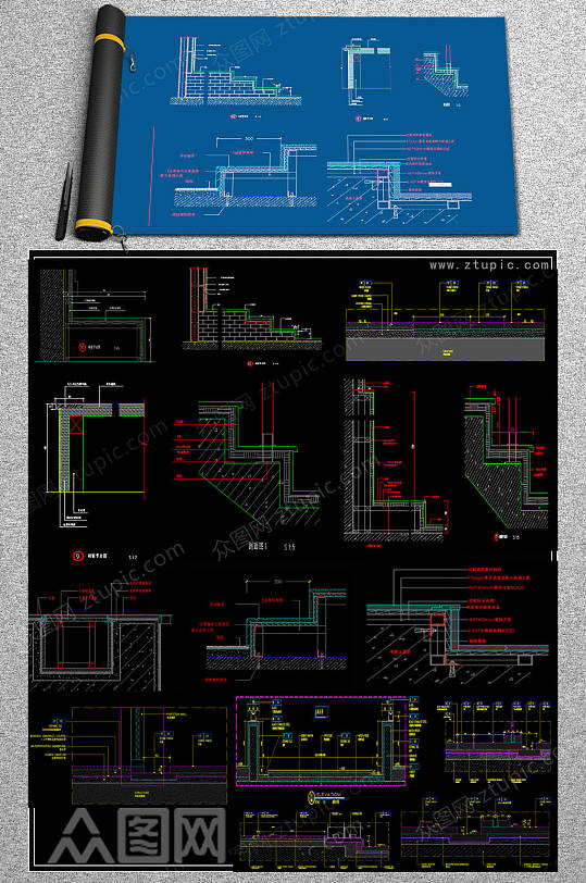 齐全云石CAD全集-众图网