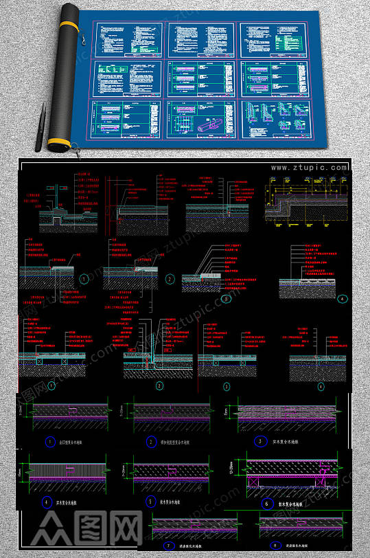 定制石材CAD大样图-众图网