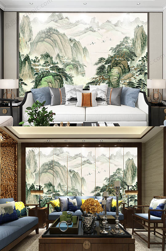 家装装饰背景墙-众图网