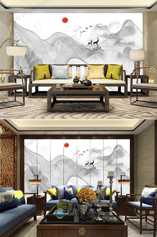 简约水上背景图-众图网