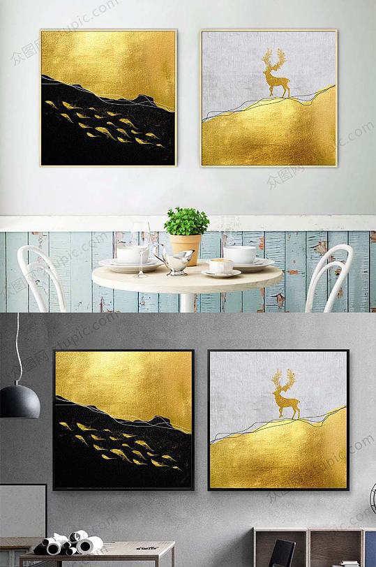 原创创意轻奢装饰画-众图网