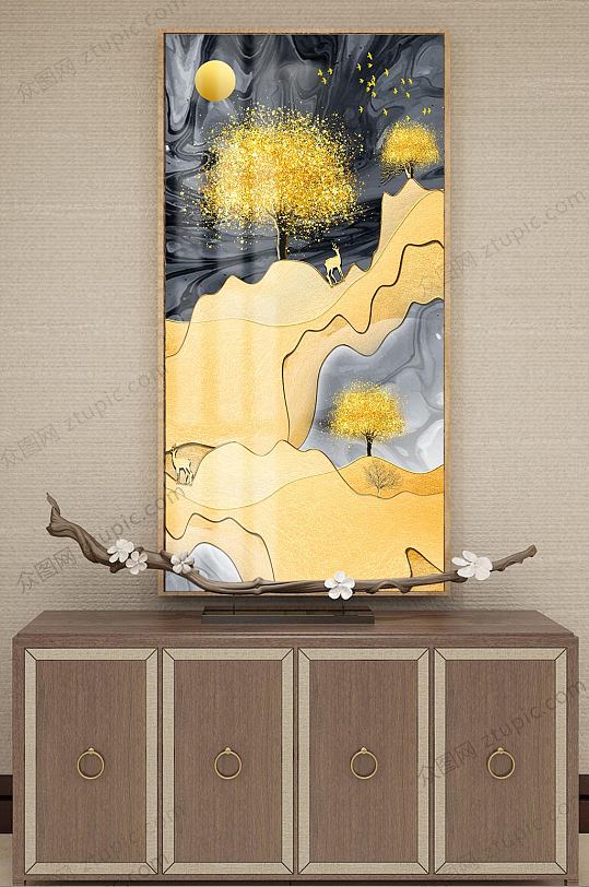 抽象大气玄关装饰画-众图网
