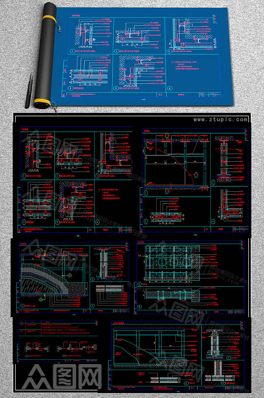 2019铝合金CAD大样图-众图网