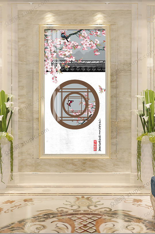 中式复古典雅装饰画-众图网
