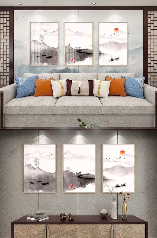 现代素雅水墨装饰画-众图网