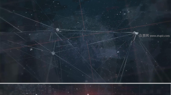 开场科技感点线连结LOGO片头-众图网