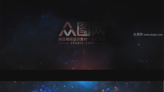 粒子火花大气电影金属感标志揭示-众图网