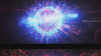 科技感能量描边闪光LOGO揭示-众图网