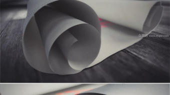 古典卷轴铺展LOGO揭示-众图网