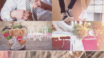 清新明快温馨婚礼视频-众图网