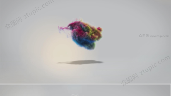 炫彩水墨蝴蝶LOGO展示动画-众图网