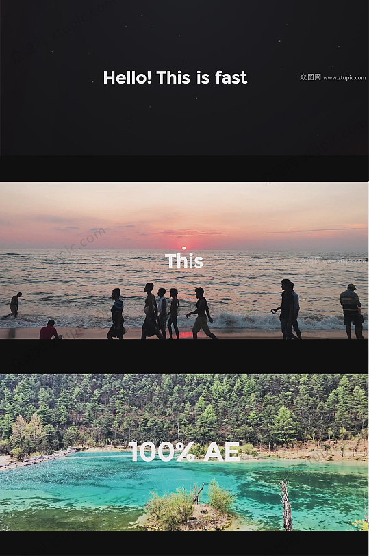 简约大标题动效AE模版-众图网