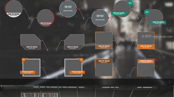 几何科技感标注AE模版-众图网