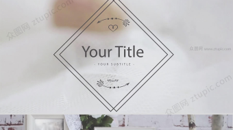 高贵素雅简约婚礼视频-众图网