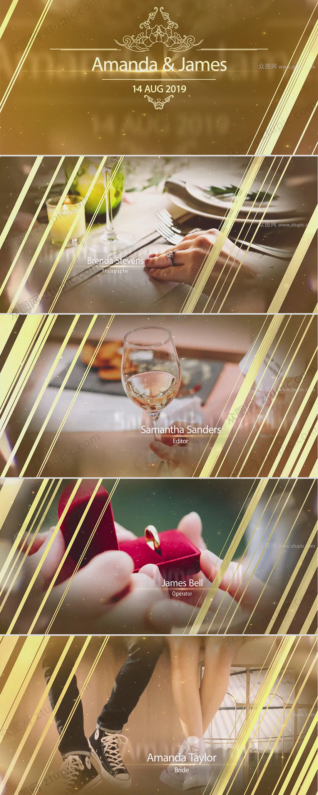 金属炫酷浪漫婚礼视频素材