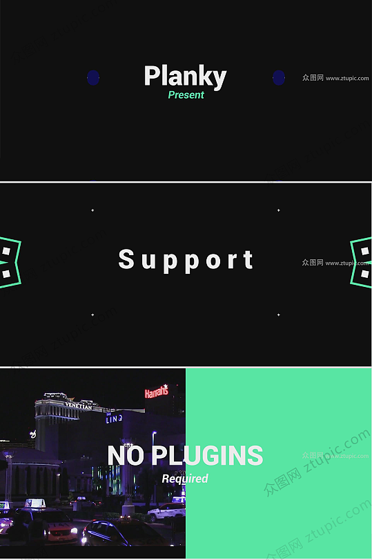 MG动画风字体动效AE模版-众图网