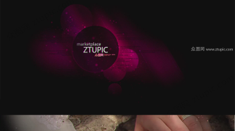 紫色浪漫婚礼纪念视频-众图网